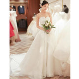 Brased Light Wedding Dress 2025 New Bridal French Light Luxury Travel Simple White Dress To Welcome The Fairy Spirit