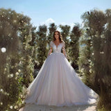 Light Wedding Dress 2025 New Bridal Wedding Small Simple Sen Series Long-Sleeved Super Fairy Dream Drag Spring And Summer