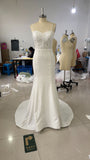 Light Wedding Dress Dingy 2025 Summer New Female White Simple Travel Photo Fishtail Bride Bras Korean Style Go Out Yarn Drag