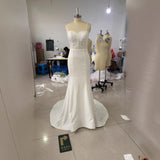 Light Wedding Dress Dingy 2025 Summer New Female White Simple Travel Photo Fishtail Bride Bras Korean Style Go Out Yarn Drag