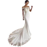French Word Shoulder-Scuffless Lace Lace Light Wedding Dress Temperament Retro Simple Welcome Small Tail Yarn