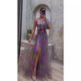 runhufu New Women's Sexy Slant Shoulder Shoulder Long Sleeve Broken Flower Dress Dress High-End Big Swing Flowers