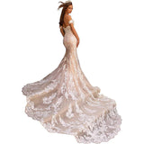 Fish Tail Tug Outdoor Light Wedding Lace Thin Bride Wedding Dress 2025 New Wedding Fairy Wedding Dress