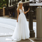 Theme Wedding Dress 2025 New Bridal French-Style Light Wedding Dress Super Fairy Perspective V-Neck Sexy Drag Tail Thin Wedding Dress