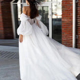 French Light Wedding Dress 2025 New Temperament Welcome Dress Super Xiansen Long Sleeve Small Tail Yarn High Sense