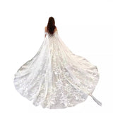 Light Wedding Dress French 2025 New Bridal Tail Simple Atmosphere High-End Shoulder Retro Temperament Main Yarn Summer