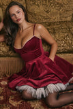 runhufu Babes Christmas Port Style Retro White Babes Wearing A Women's Slings To Collect The Waist Princess Dress Ponp