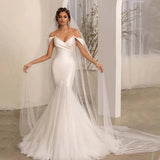 Sing Noodle Light Wedding Dress Engagement 2025 New French Bride Shoulder Fishtail Yarn Advanced Texture Yarn