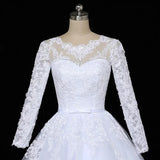 2025 New Summer Wedding Dress Floor-To-Ceiling Fashion Temperament High-End Sense Of Long-Sleeved White Fairy Wedding Dress