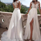 2025 New Wedding Dress Wish Sexy Lace Open Fork Evening Dress Dress