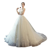 Brat-Commage And Tail Wedding Dress 2025 New Sentao High-Waisted Light Wedding Dress
