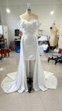 Short Small Wedding Dress White Wedding Dress High-End Denite Detachable Tail