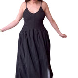 runhufu Women's Summer V-Neck Suspension Suspension Suspension Sumley Sumley High Waist Temperament Dress