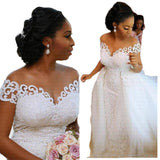 2025 Summer New African Mermaid Wedding Shoulder Lace Lace Large Fashion Travel Photo Wedding Dress