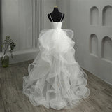 The New Front And Short Long And Light Wedding Bridal Temperament Simple Super Fairy Dream Travel Shoot Out Yarn Depth V Sexy Dress