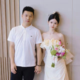 runhufu Light Wedding Dress 2024 New High-End Small And Small Mori Is Super Fairy Yarn Bosom Princess Style Engagement Dress