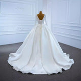 Wedding Dress 2025 New Repair Skinny Punt Skirt Tug Wedding Dress Large-Size Silk And Satin Handmade Pearl