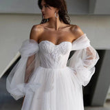 French Light Wedding Dress 2025 New Temperament Welcome Dress Super Xiansen Long Sleeve Small Tail Yarn High Sense