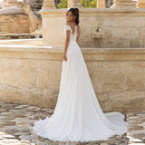 Light Wedding Dress 2025 New Simple Repair Shoulder Fork Bride Drag Tail Out Of The Yarn Shot Thin