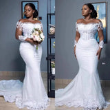 Fishtail Wedding Dress 2025 New Temperament White Waist-To-Shoulder Tail African Bride Wedding Dress Go Out To Welcome Summer
