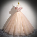 runhufu Shoulder Light Blue Vocal Art Exam Performance Dress Solo Fluffy Skirt Princess Adult Ceremony Presided Over The Annual Meeting Dress