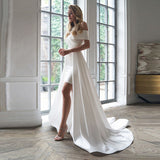 Short Small Wedding Dress White Wedding Dress High-End Denite Detachable Tail