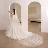 Sing Noodle Light Wedding Dress Engagement 2025 New French Bride Shoulder Fishtail Yarn Advanced Texture Yarn