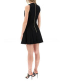runhufu Xinling With A Small Fragrant Style V-Neck Suit Dress Sleeveless Vest Hepburn Style Small Black Dress