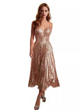 runhufu New Female Summer V-Necked Dress Dress Body-Slide Princess Dress