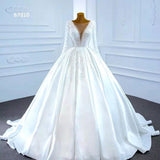Wedding Dress 2025 New Repair Skinny Punt Skirt Tug Wedding Dress Large-Size Silk And Satin Handmade Pearl