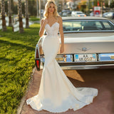 Light Wedding Dress Dingy 2025 Summer New Female White Simple Travel Photo Fishtail Bride Bras Korean Style Go Out Yarn Drag