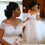2025 Summer New African Mermaid Wedding Shoulder Lace Lace Large Fashion Travel Photo Wedding Dress