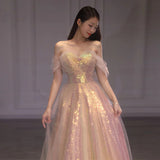 runhufu Dress Bride 2025 New Net Yarn Thin Annual Banquet Host Mermaid Shoulder Evening Dress Woman