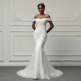 New Wedding Dress 2025 African Mermaid Shoulder Series Back Shoulder Series