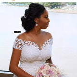 2025 Summer New African Mermaid Wedding Shoulder Lace Lace Large Fashion Travel Photo Wedding Dress