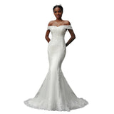 New Wedding Dress 2025 African Mermaid Shoulder Series Back Shoulder Series