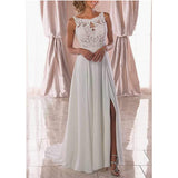 Wedding Dress 2025 New White Bride Open Fork Bare Back Small Tail Dreamy Sen Wedding Dress