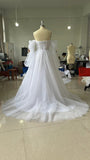 French Light Wedding Dress 2025 New Temperament Welcome Dress Super Xiansen Long Sleeve Small Tail Yarn High Sense