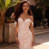 Fish Tail Tug Outdoor Light Wedding Lace Thin Bride Wedding Dress 2025 New Wedding Fairy Wedding Dress