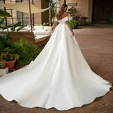 The Bride's Word Shoulder Wedding Dress Outside The Single-Sing Face To The Waist Of The Thin And Fluffy Wedding Dress Noble Breast