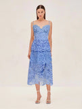 runhufu Niche 2024 Summer New Holiday Wind Sling V-Neck Embroidered Embroidery Long Dress Woman
