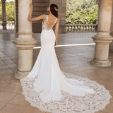 2025 Summer New Shoulder Small Tail Bridal Wedding Dress Fashion Leakage Back Wedding Dress Personality Repair