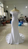 French Word Shoulder-Scuffless Lace Lace Light Wedding Dress Temperament Retro Simple Welcome Small Tail Yarn