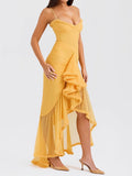 runhufu Princess French Style Style Slimish Irregular Fish Tail Skirt Dress Dress Fairy Party