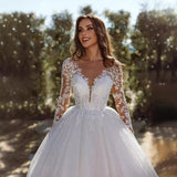 Light Wedding Dress 2025 New Bridal Wedding Small Simple Sen Series Long-Sleeved Super Fairy Dream Drag Spring And Summer