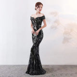 runhufu Ebay Sexy Sling Strip Long Dress Deep V-Neck Elastic Drag Dress