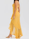 runhufu Princess French Style Style Slimish Irregular Fish Tail Skirt Dress Dress Fairy Party