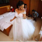 2025 Summer New African Mermaid Wedding Shoulder Lace Lace Large Fashion Travel Photo Wedding Dress