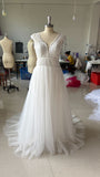 Sen Family Light Wedding Dress Simple Out Of The Yarn Small Tug White Thin Super Fairy Welcome Yarn Wedding Dress