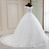Wedding Dress 2025 New Elegant Shoulder Wedding Dress Small Thin Dress